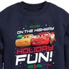 Boys' - Disney - On The Highway To Holiday Fun Graphic Long Sleeve Fleece Sweatshirt - 2 of 4