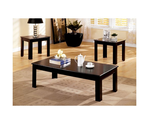 miBasics 3pc Surrey Traditional Accent Table Set Espresso