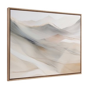 Kate & Laurel All Things Decor 31.5"x41.5" Sylvie Beaded Abstract Mystic Mountain Framed by The Creative Bunch Studio Gold - 1 of 4