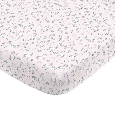 unicorn mini crib bedding