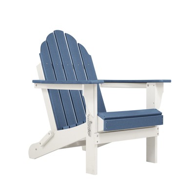 Aoodor HDPE Outdoor All-Weather Folding Adirondack Chair for Patio, Garden, Backyard, Deck Lawn Fire Pit 31.5'' (L) x 28.74'' (W) x 37'' (H)
