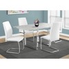 Monarch Specialties Dining Table 60Inch Rectangular Kitchen Dining Room Laminate White Contemporary Modern - 2 of 4