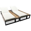 Outdoor Chaise Lounge Chair,Patio Adjustable Recliner With Cushion And Wood Side Table,Patio Recliner For Poolside,Garden-Cuddlewood - 3 of 4