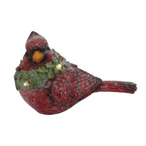 Transpac Light Up Cardinal Figurine Decorative Object for Christmas Multicolor Battery Operated Indoor Holiday Decor - 1 of 1