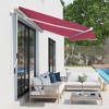PAGED Retractable Awning Aluminum Frame for Door Entrance Adjustable Protection with Manual Crank Handle for Deck, Yard - 3 of 4
