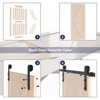 SMARTSTANDARD 84 in. Height K Shape Natural Wood Interior Barn Door (No Hardware Included) - 4 of 4