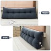 Soft Wedge Teddy Velvet Headboard Pillow w/ Side Pocket - PP Cotton Filled, Triangular Backrest Cushion for Dorm Bed - 3 of 4