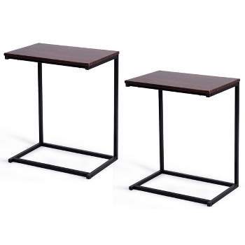 Tangkula 2PCS 26" Laptop Holder Sofa Side End Table C Table Home Office Furniture