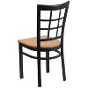 Emma and Oliver 2 Pack Window Back Metal Restaurant Chair - 3 of 4