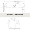 Curved Loveseat Sofa with Round Armrest, Compression Couch with 2 Pillows for Small Space - 4 of 4
