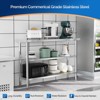ROVSUN 48x14 Inches Stainless Steel Table with 2 Shelves, Heavy Duty Prep & Work Table for Kitchen, Restaurant, Home, Hotel, Garage - 2 of 4
