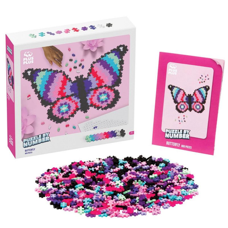 Plus-Plus Puzzle By Number® - 800 Pc Butterfly Puzzle, 2 of 7