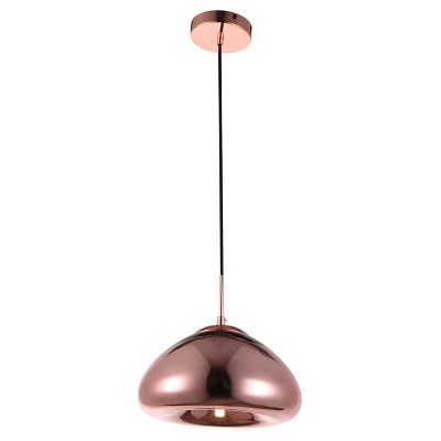 Elegant Lighting Reflection Collection Pendant D11in H7in Lt:1 Copper finish