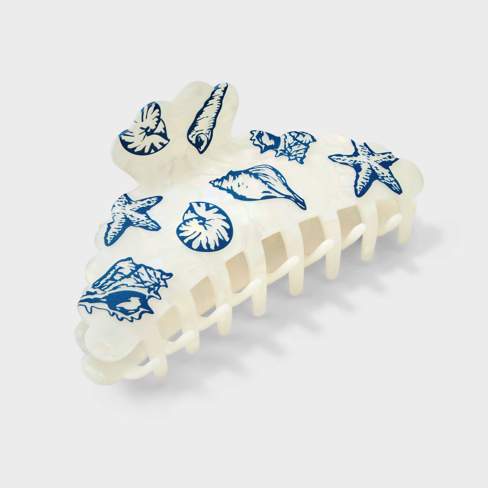 Scalloped Seashell Claw Clip - A New Day™ Blue