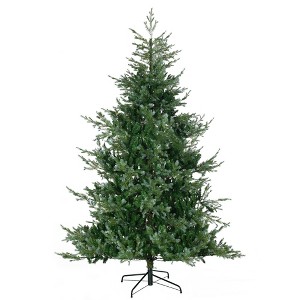 TopComfy Christmas Tree Stand Artificial Christmas Tree with Auto Open and Easy to Shape Branches, Green, 57"*57"*88.5" - 1 of 4