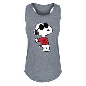 Women's - Peanuts - 70s Snoopy Graphic Racerback Tank - 1 of 4