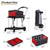 Collapsible Shopping Cart, Foldable Grocery Cart with Wheels and Removable Storage Crate, 2-Tier Portable Utility Cart for Groceries, Supermarket - 2 of 4