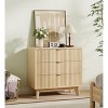 3 Drawer Dressers, Modern Fluted Closet Dressers Chest of Drawers for Bedroom - 2 of 4