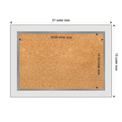 Eva Ombre Gold and White Framed Corkboard, 25" x 19"