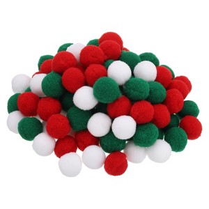 Unique Bargains Creative DIY Craft Decorations Home Art Supplies Pom Poms 0.8" 100 Pcs - 1 of 4
