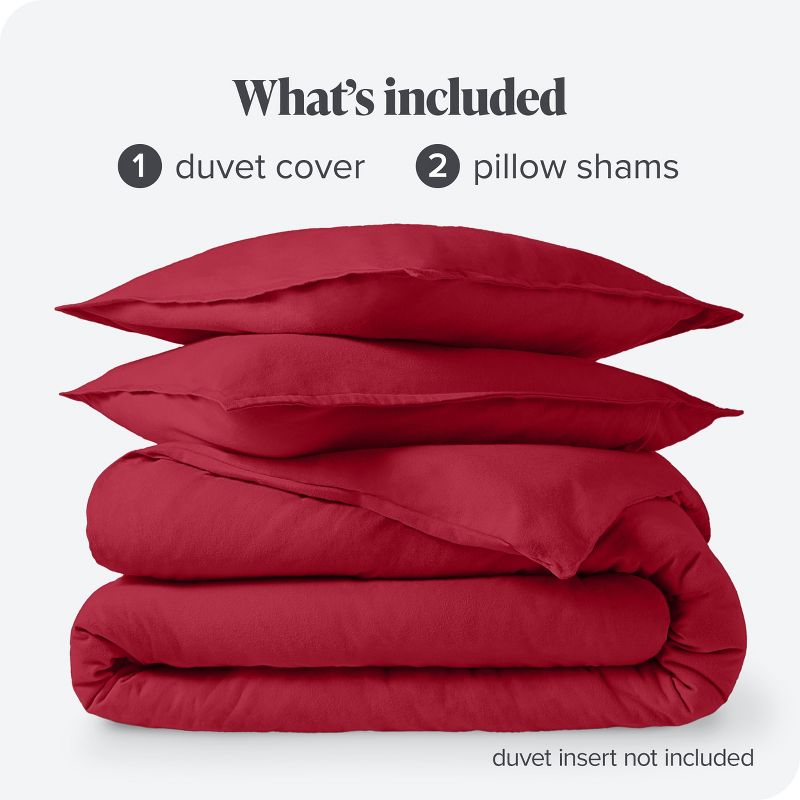 Cotton Flannel Duvet Cover & Sham Set by Bare Home, 4 of 8