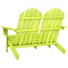 vidaXL 2-Seater Patio Adirondack Chair, Solid Wood Fir, Green - 4 of 4