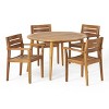 Christopher Knight Home Pag Outdoor 5 Piece Acacia Wood Dining Set - 2 of 4