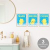 Big Dot of Happiness Ducky Duck - Unframed Wash, Brush, Flush - Bathroom Wall Art - 8 x 10 inches - Set of 3 Prints - 2 of 4