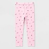 Toddler Girls' 2pk Adaptive Valentine's Day Leggings - Cat & Jack™ Light Pink/Red - 2 of 3