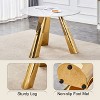FURNIinspire Dining Sets Table And Chair Set, 42" White Round Dining Table And 6 White Modern Dining Chairs With Stainless Steels Legs - 4 of 4