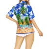 HAPPY BAY Hawaiian Shirts Womens Casual Summer Beach Party Tropical Colorful Tops Blouses Short Sleeve Dress Shirts Dresses for Women - 2 of 4