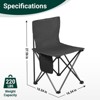 Karl Home 4 Pack Steel Portable Camping Chairs With Carrying Bags - 2 of 4
