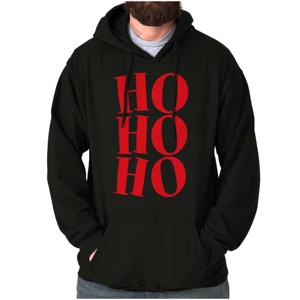 Christmas Santa Saying Ho Ho Ho Hoodie Sweatshirt Women Men Brisco Brands - 1 of 4