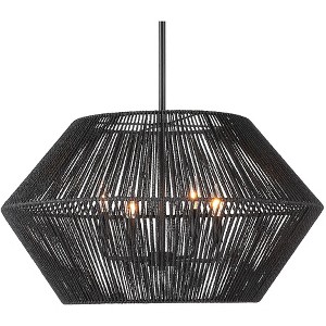 Uttermost Suva 28" Black Natural Rope 4-Light Modern Chandelier - 1 of 1