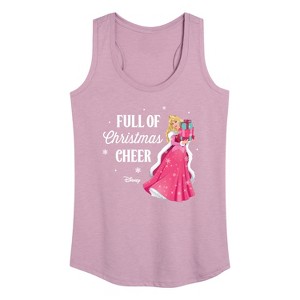 Women's - Disney - Full Of Christmas Cheer Aurora Graphic Racerback Tank - 1 of 4