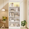 ORRD 83" Tall Wood Bookcase with LED Light Strip, 5-Tier Adjustable Shelves Storage Organizer, White Bookshelves Suite for Living Room & Home Office - 3 of 4