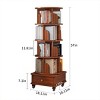 360° Rotating Vertical Bookcase with Open Shelves and Drawer, Space-Saving Bookshelf for Corners and Small Rooms-3irtyhousy - 4 of 4