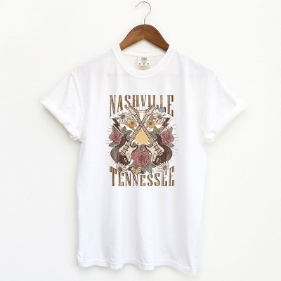 Simply Sage Market Women's Nashville Retro Flowers Short Sleeve Garment Dyed Tee