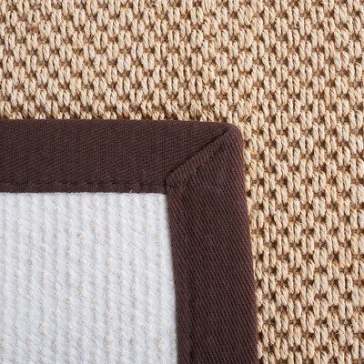 Maize and Brown Hand-Knotted Natural Fiber Area Rug