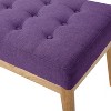 Gulches Purple Fabric Ottoman Bench - 43.5"W¡Á17"D¡Á7.5"H Solid Wood Frame, Multi-Functional for Living Room - 3 of 4