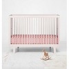 Bacati - Olivia Coral Triangles Muslin 100 percent Cotton Universal Baby US Standard Crib or Toddler Bed Fitted Sheet - 4 of 4