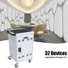 20.80"Mobile Charging Cart and Cabinet for Tablets Laptops 32-Device(White) - 2 of 3