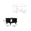 NicBex Coffee Tables for Living Room Modern Coffee Table and TV Stand Set of 2 with Sturdy Steel Legs, Black - 2 of 4