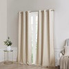 PAGED 42x84 Inch Tonal Printed Faux Silk Total Blackout Curtains,Curtain Panels for Living Room,Bedroom(2 Pcs Window Panels) - 2 of 4