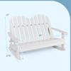 Infans 2 Person Kid Adirondack Rocking Chair Outdoor Backrest Armrest Solid Wood White - 2 of 4