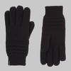 Isotoner Cable Stripe Knit Gloves - Black - image 2 of 3