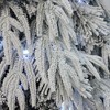 LuxenHome 6Ft Pre-Lit Full Snowy Branches Artificial Pine Christmas Tree with Pinecones and Stand Green - 3 of 4