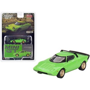 Lancia Stratos HF Stradale Verde Chiaro Green Limited Edition to 1200 pieces 1/64 Diecast Model Car by Mini GT - 1 of 3