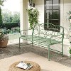 Christopher Knight Home Clay 41" Modern Outdoor Iron Garden Bench with Floral Design - 2 of 4