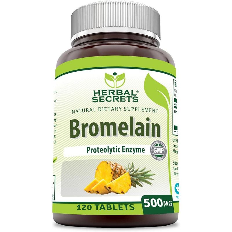Herbal Secrets Bromelain 500 Mg 120 Tablets, 1 of 2